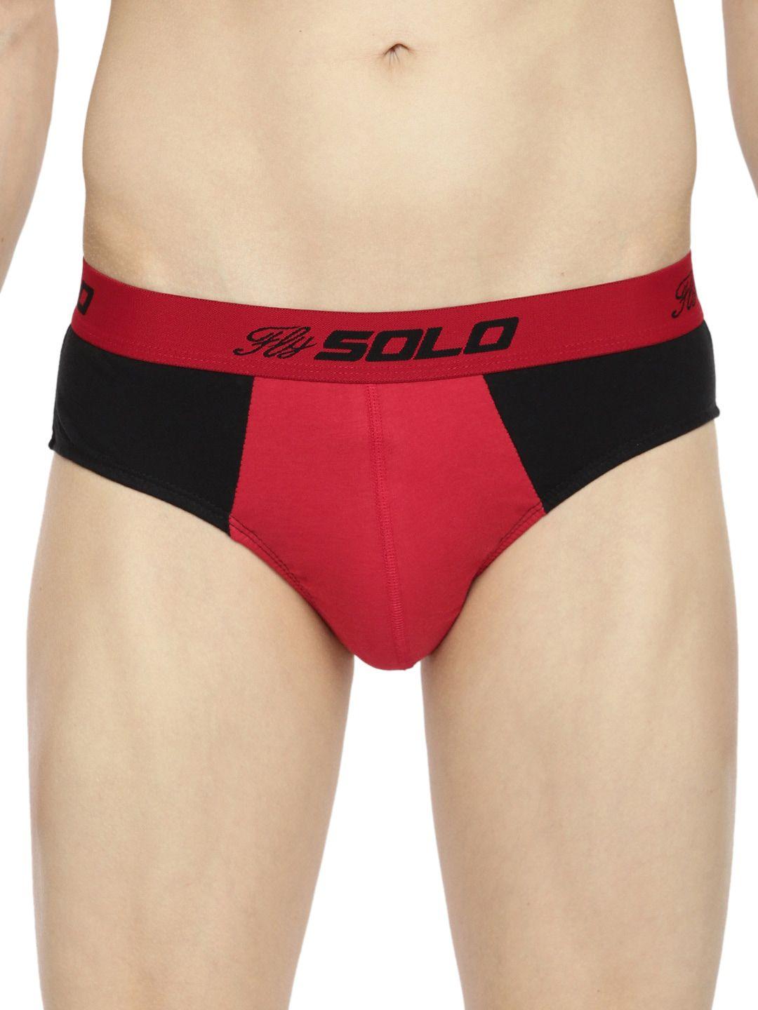 solo men colourblocked anti bacterial ultra soft pure cotton basic briefs