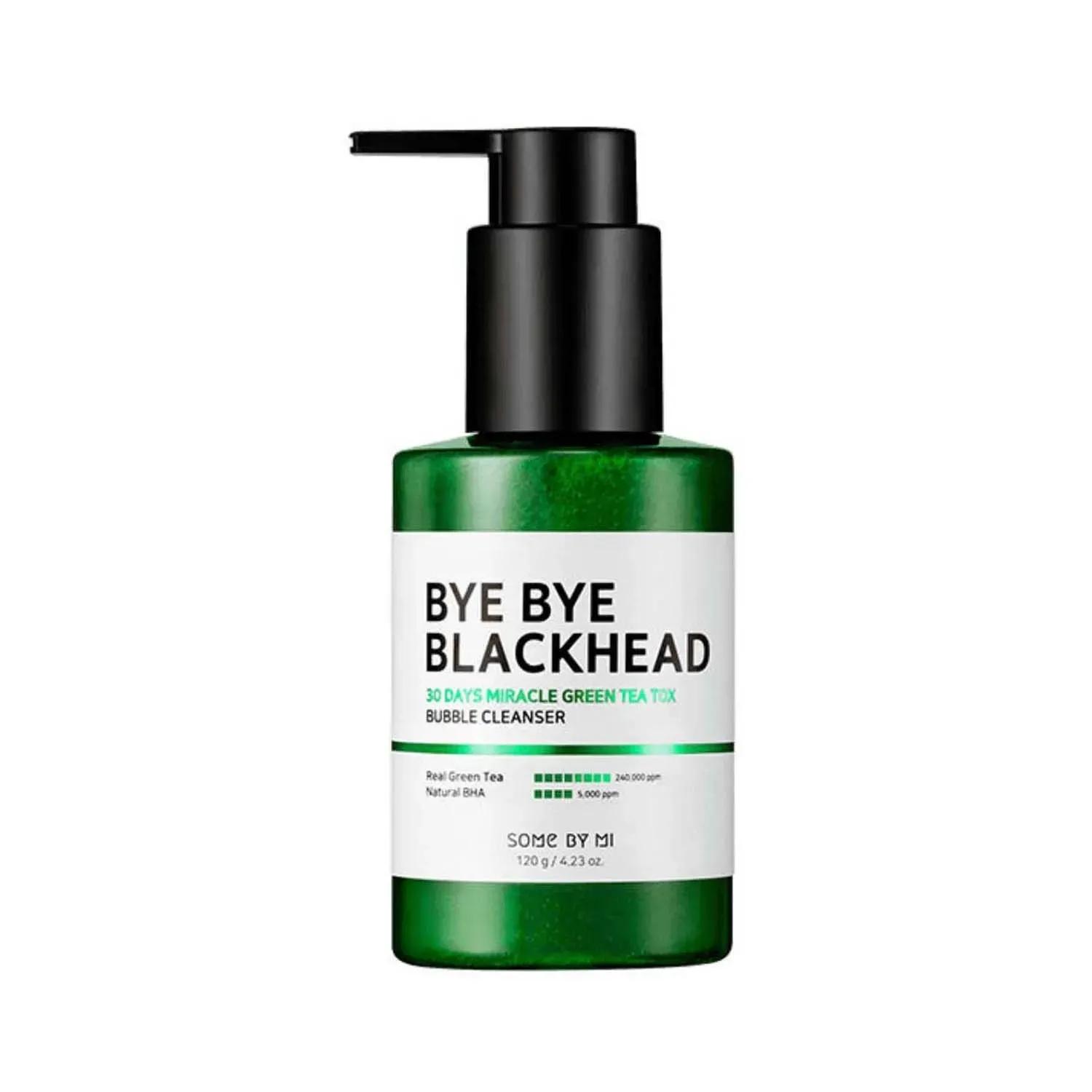 some by mi bye bye blackhead 30 days miracle green tea tox bubble cleanser - (120g)