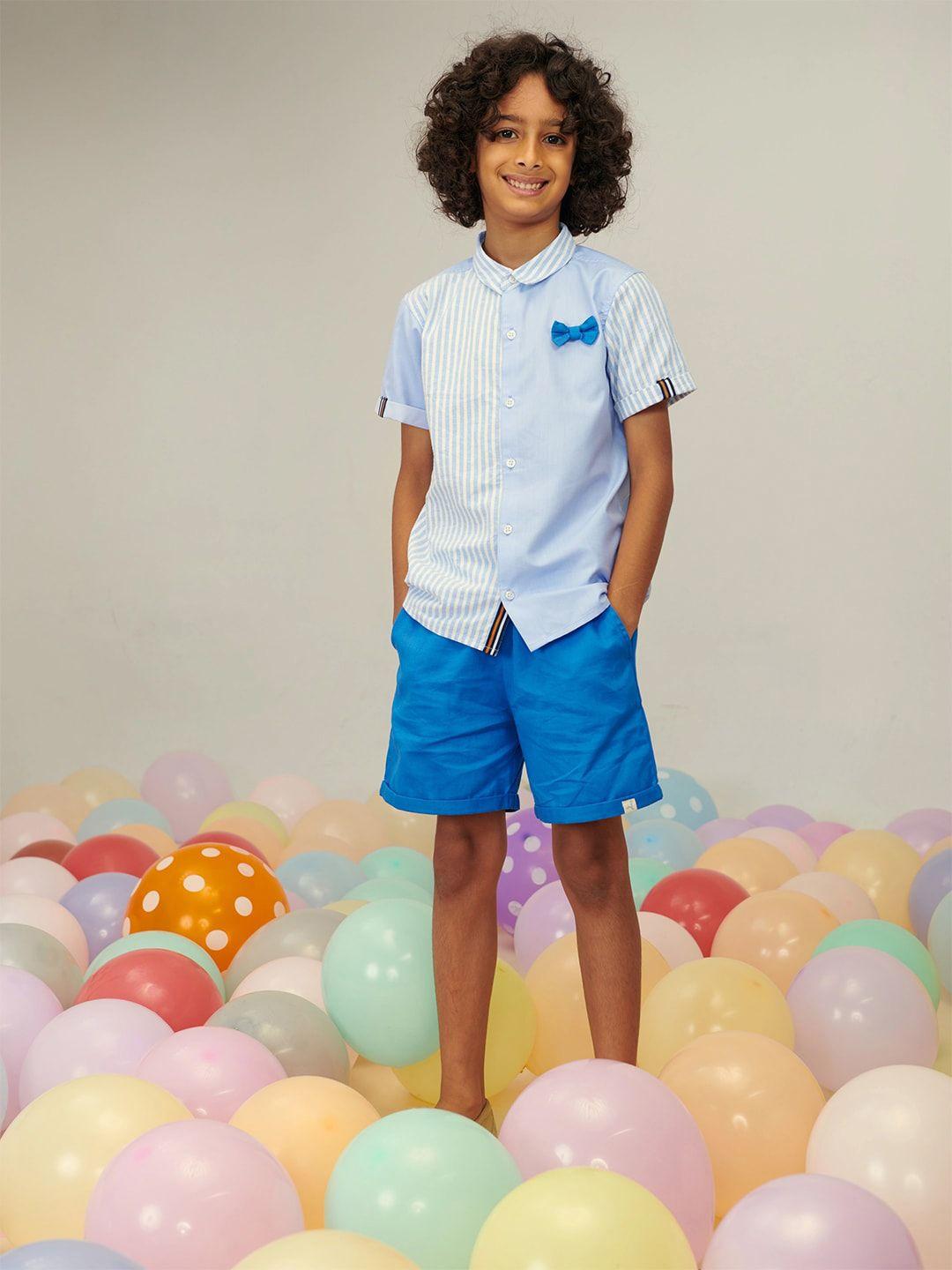 somersault boys striped shirt with shorts