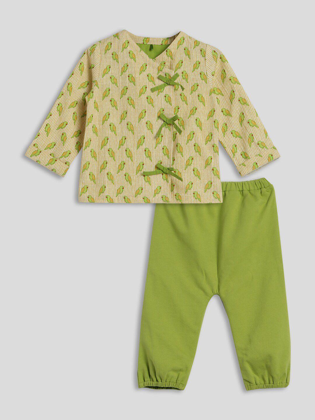 somersault infant boys conversational printed shirt with trouser