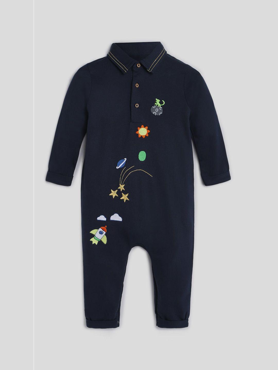 somersault infant boys embroidered pure cotton rompers