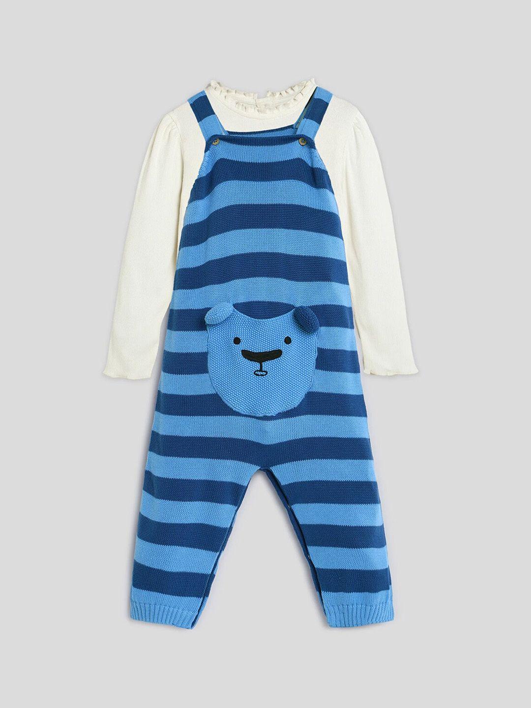 somersault infant boys striped pure cotton romper with t-shirt