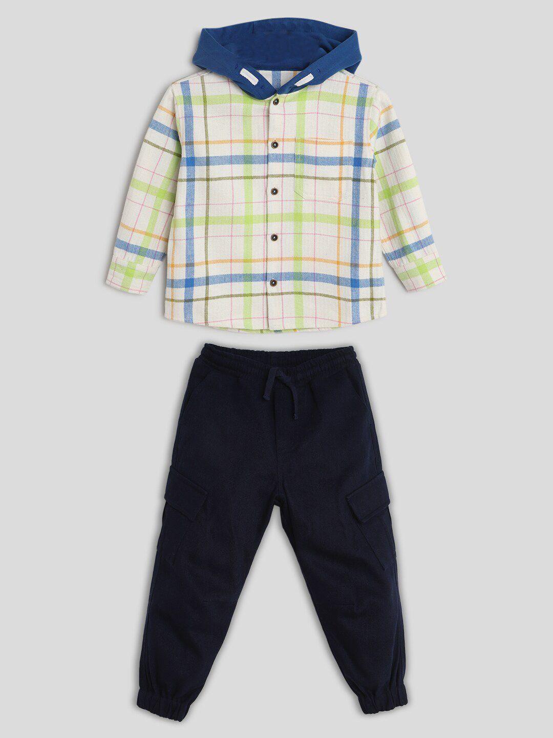 somersault boys checked shirt with trousers