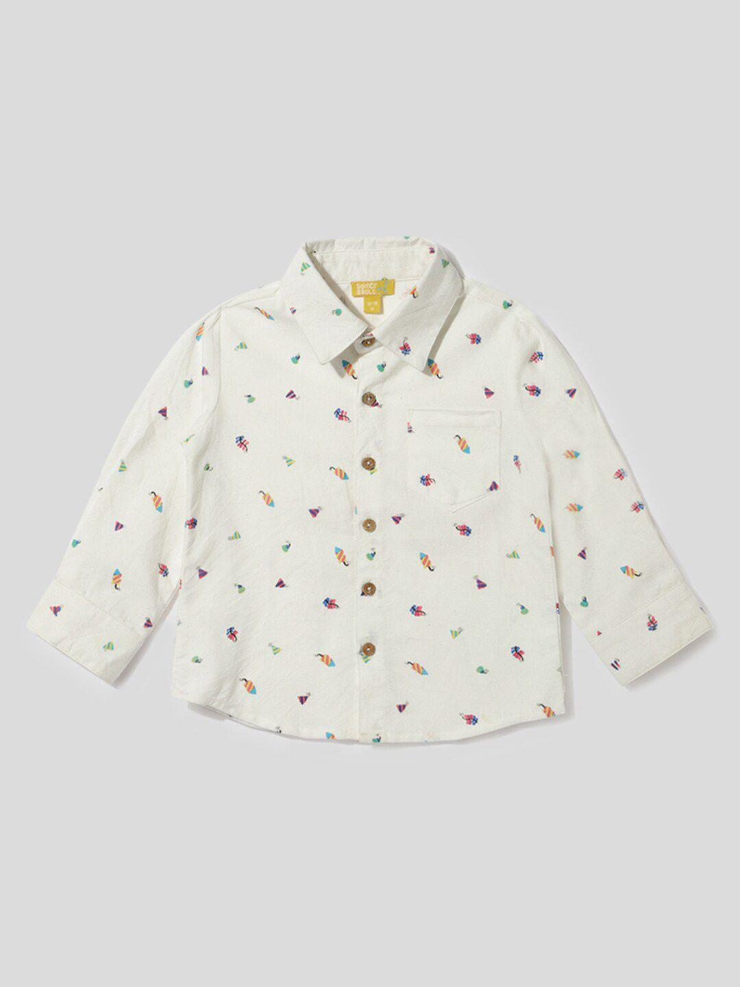 somersault boys opaque printed casual shirt