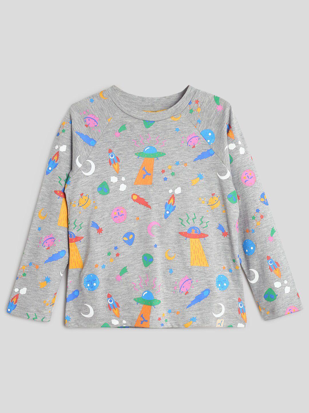 somersault kids printed applique t-shirt