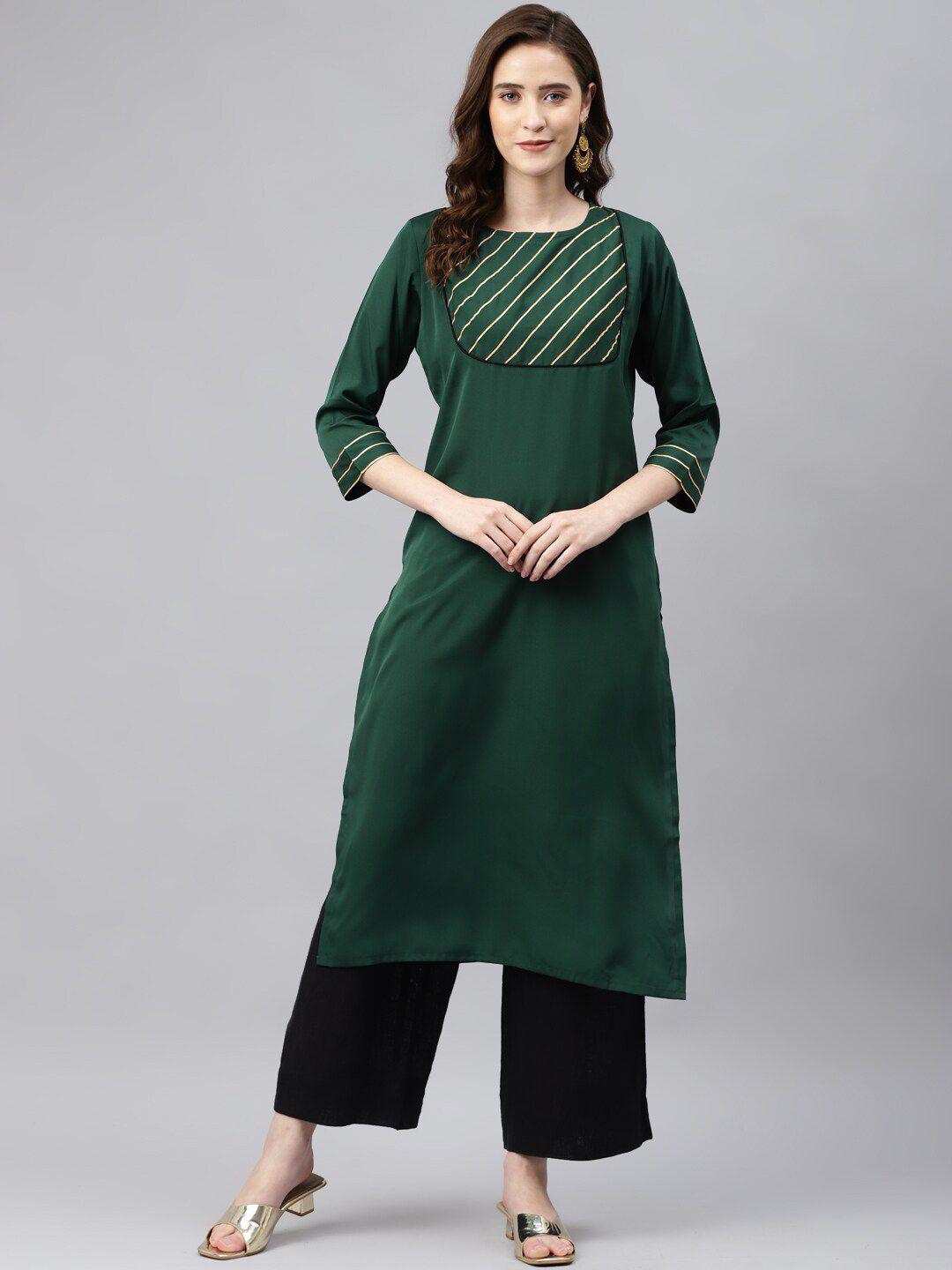 somras women green kurta