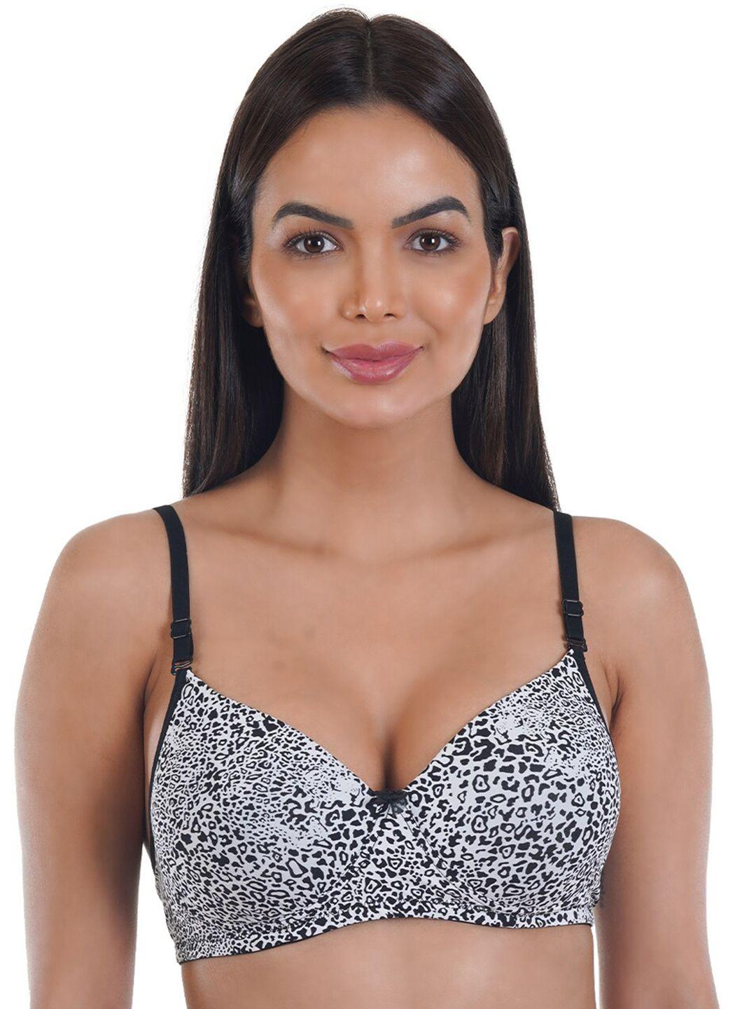 sona animal printed non padded medium coverage everyday bra with all day comfort