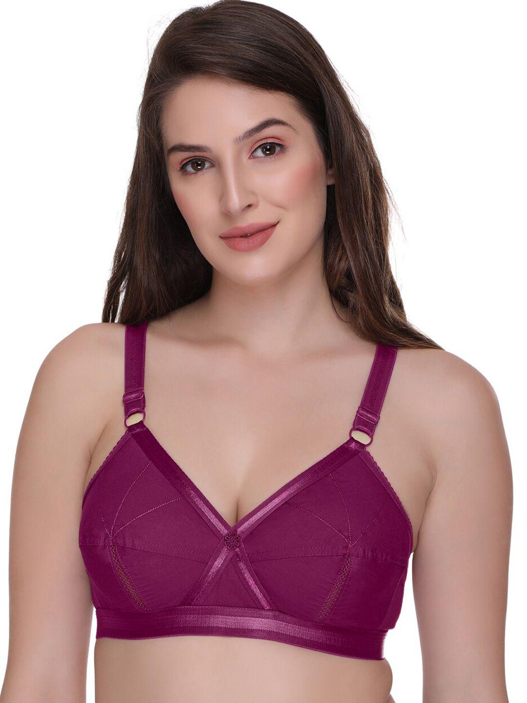 sona full coverage non-wired non padded cotton everyday bra with all day comfort