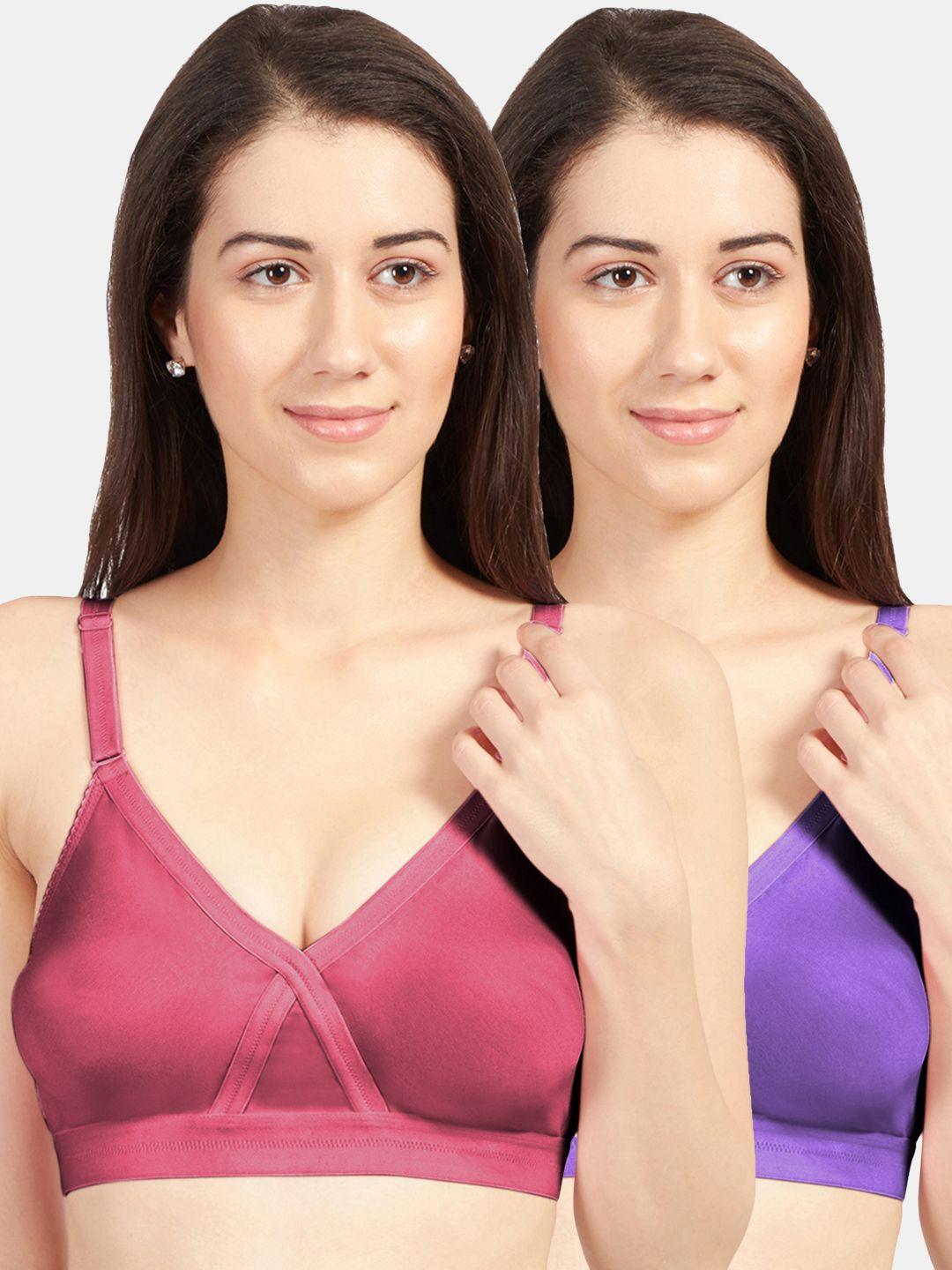 sonari pack of 2 assorted pure cotton everyday bras britneynxraniviolet32d