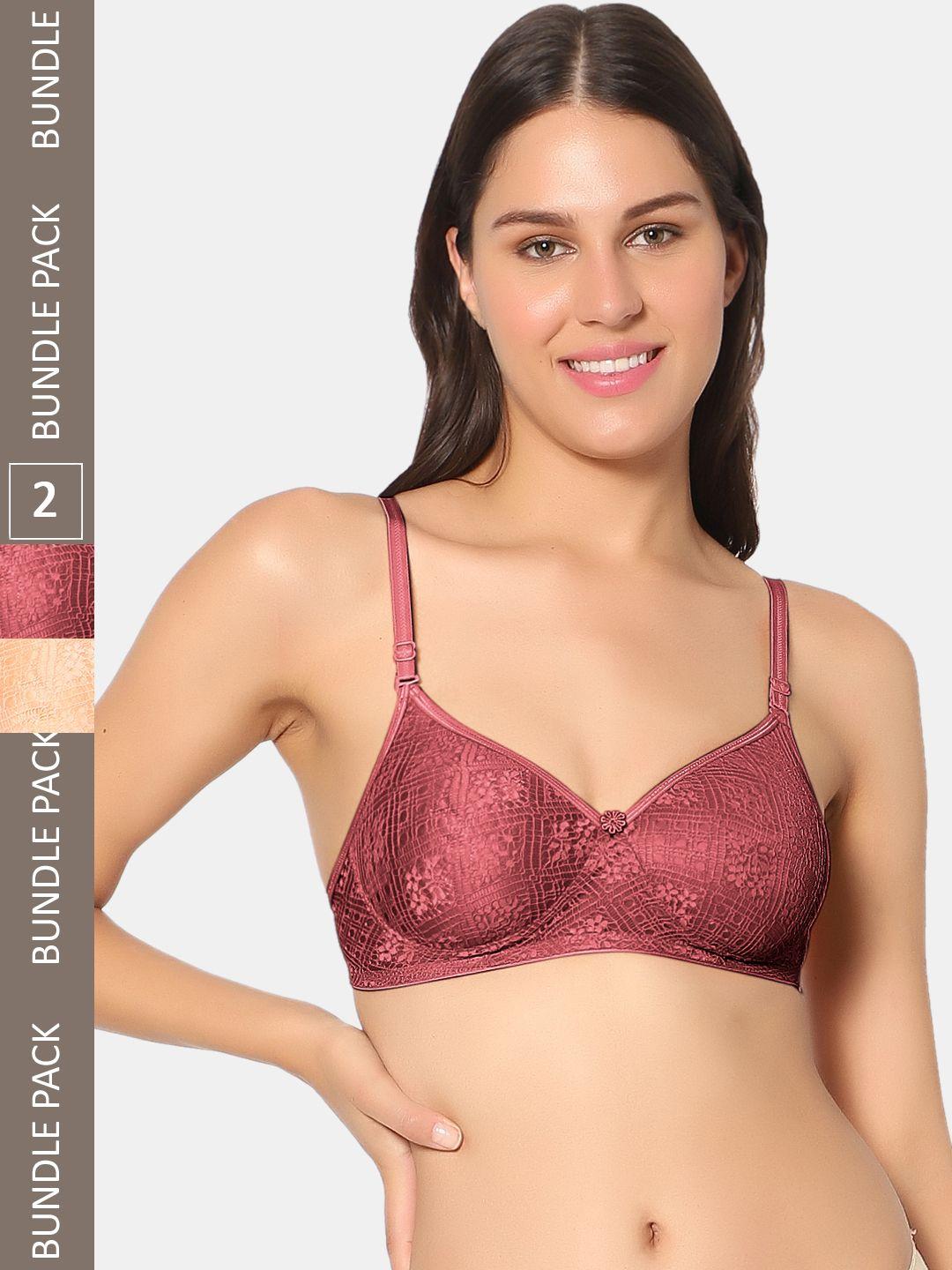 sonari pack of 2 floral lightly padded bra