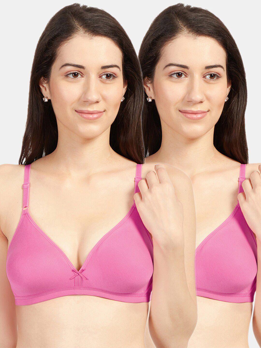 sonari pack of 2 fuchsia everyday bras - non padded