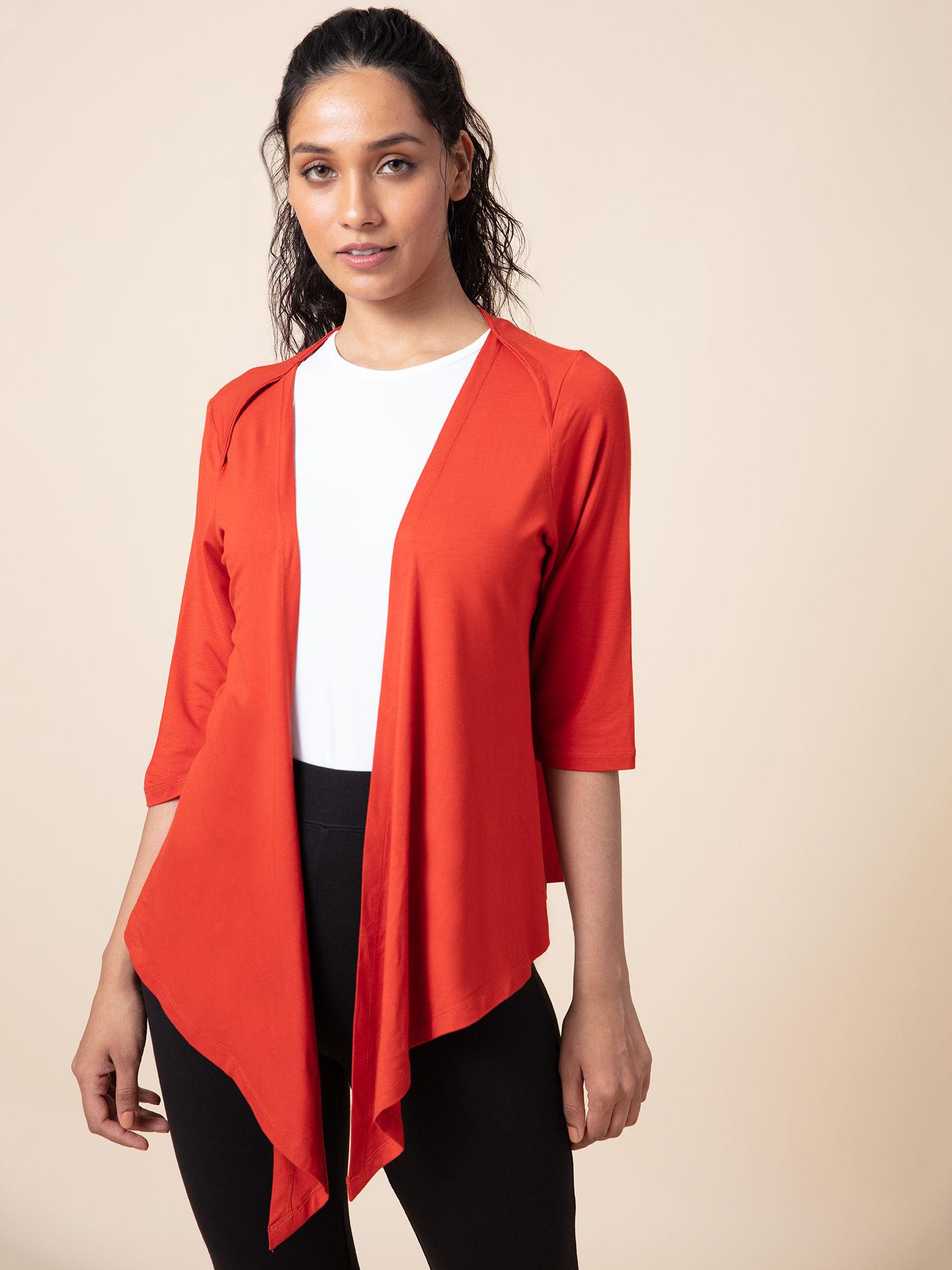 sooo comfy super soft shrug , nykd all day-nyat 075 - red