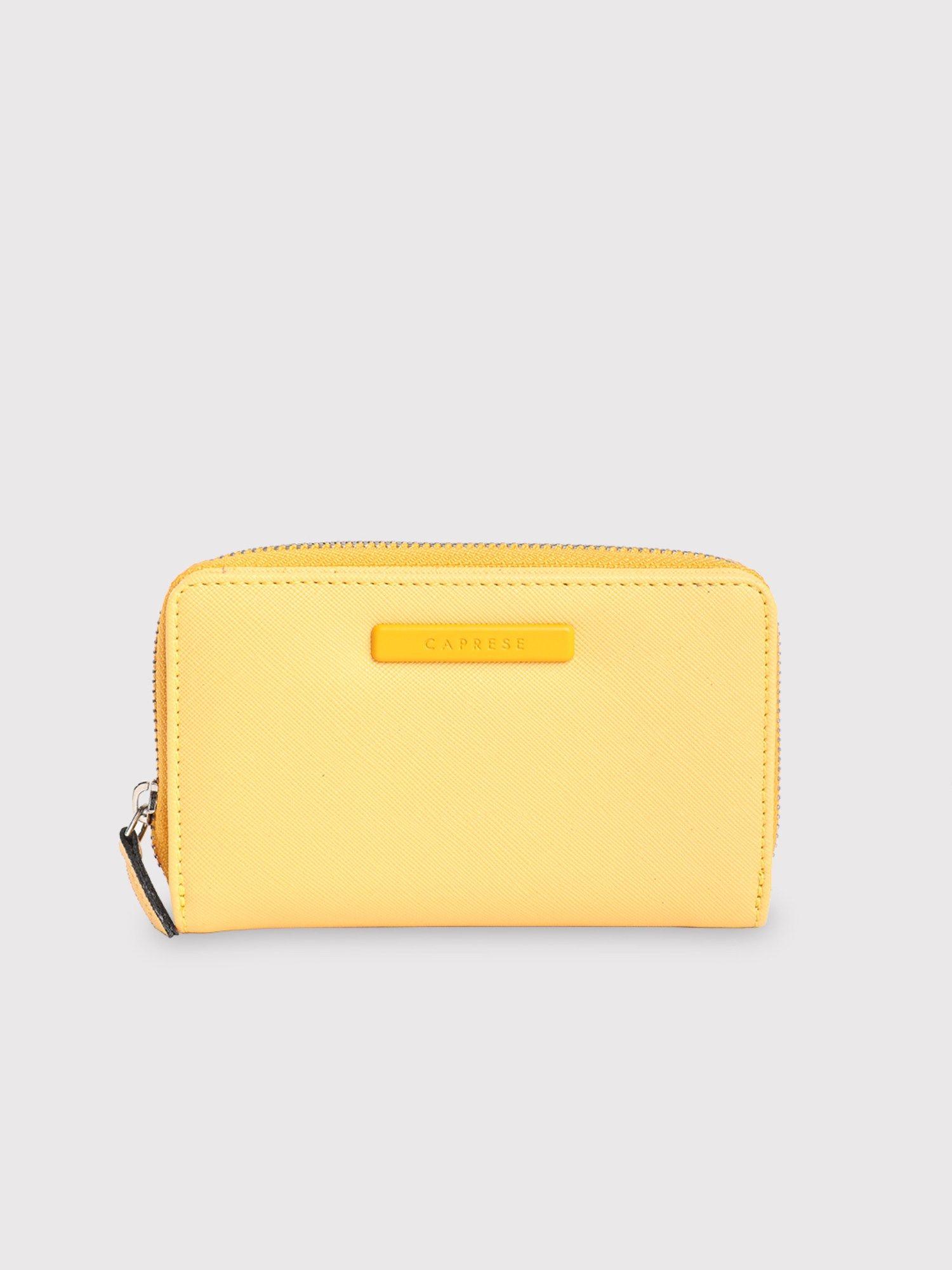 sophia small wallet zip around yellow