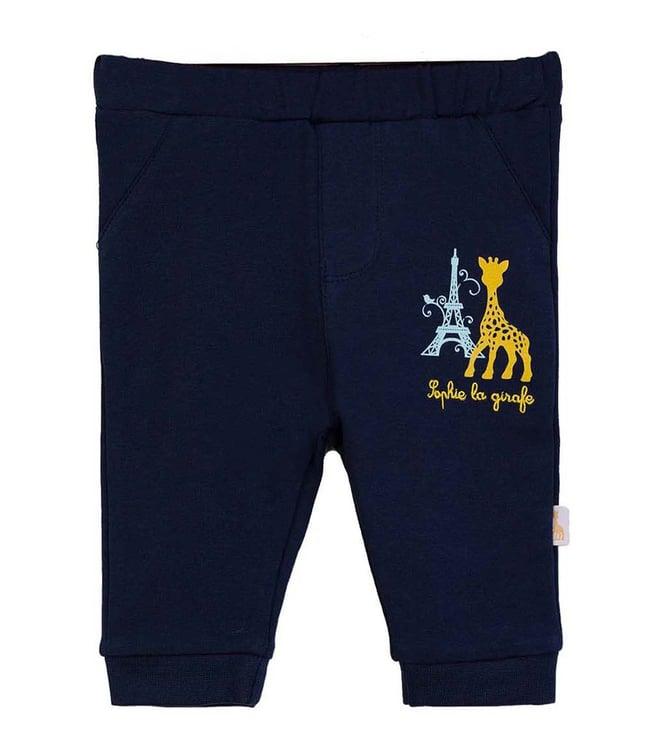 sophie la girafe kids blue logo cigarette fit trousers