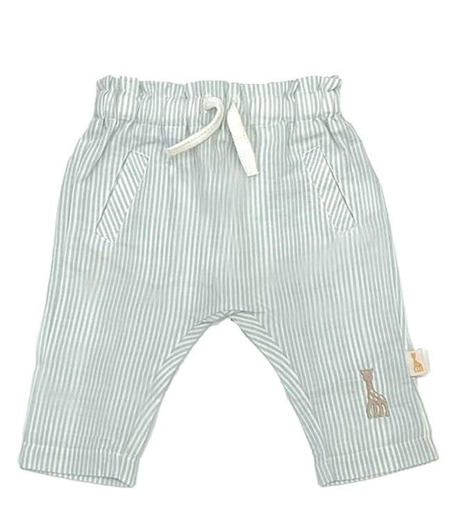 sophie la girafe kids blue striped fitted fit trousers