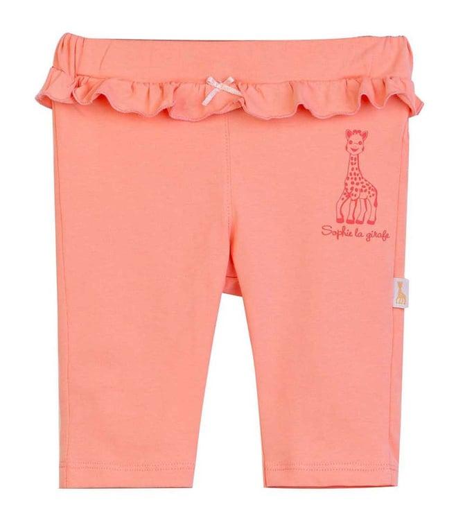 sophie la girafe kids pink straight fit trousers