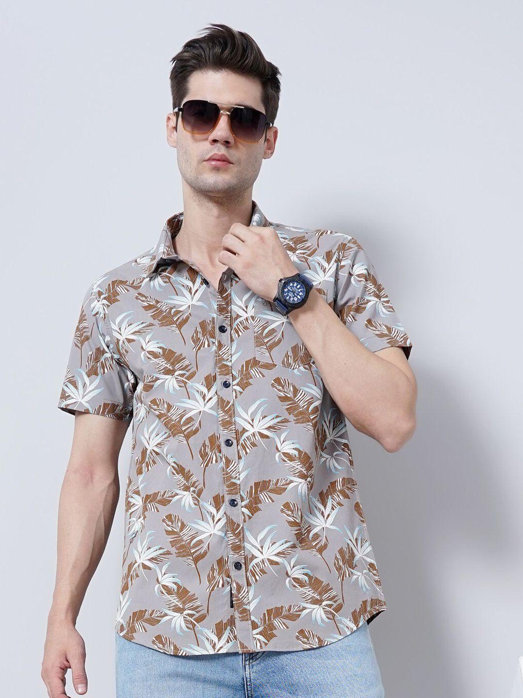 soratia comfort floral printed cotton casual shirt