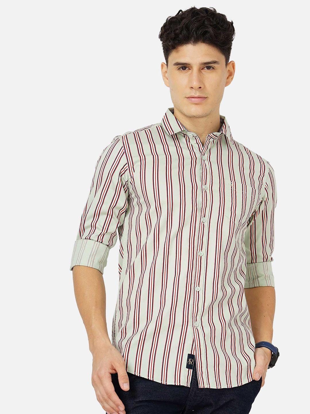 soratia men cotton striped casual shirt