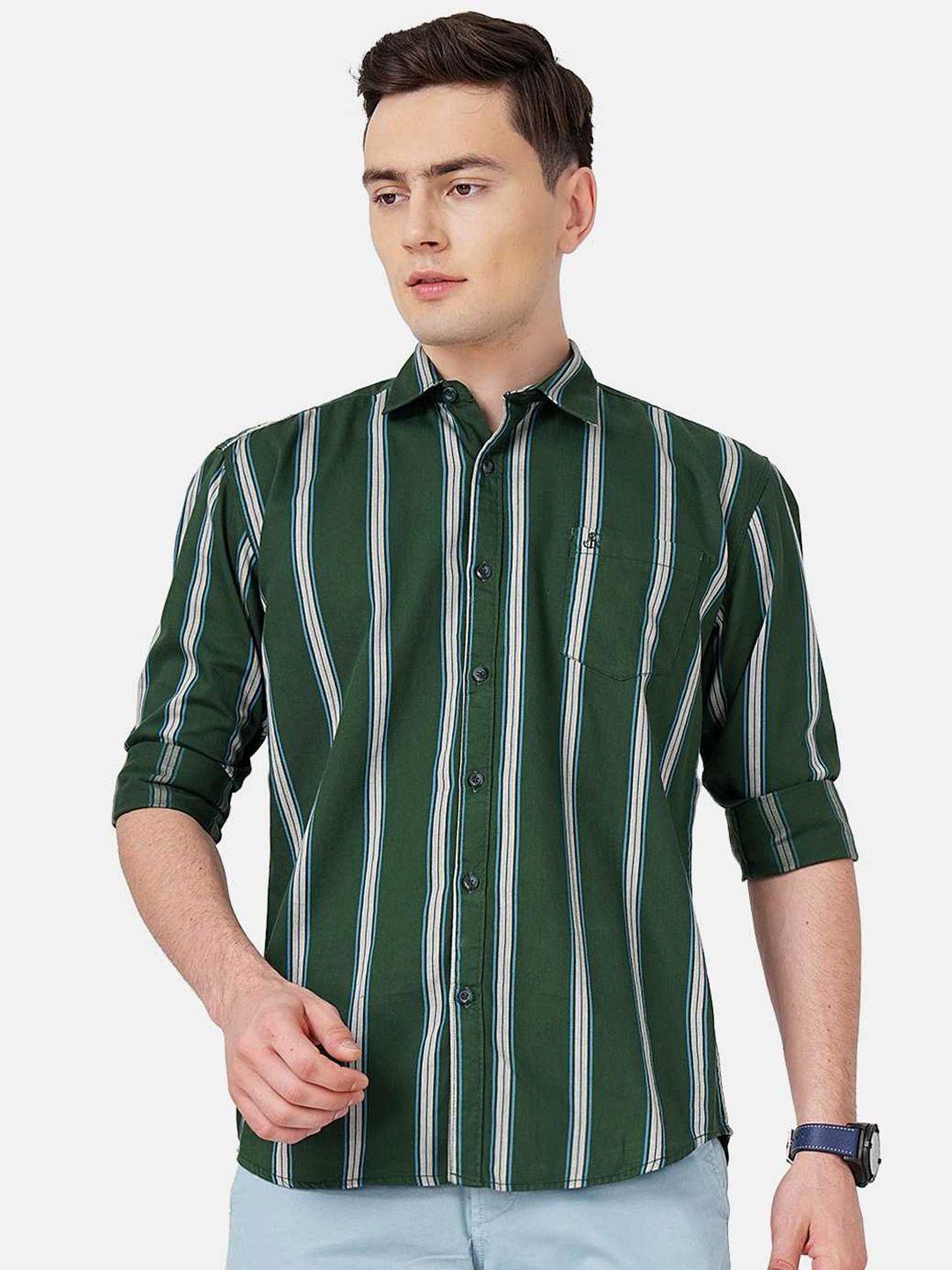 soratia men slim fit striped casual cotton shirt