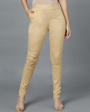 soslim fit flat-front trousers with insert pockets