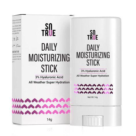 sotrue daily moisturizer for face | 3% hyaluronic acid moisturizing stick | fast absorbing, lightweight & non sticky | all weather face moisturizer for women & men | for all skin types | 14g