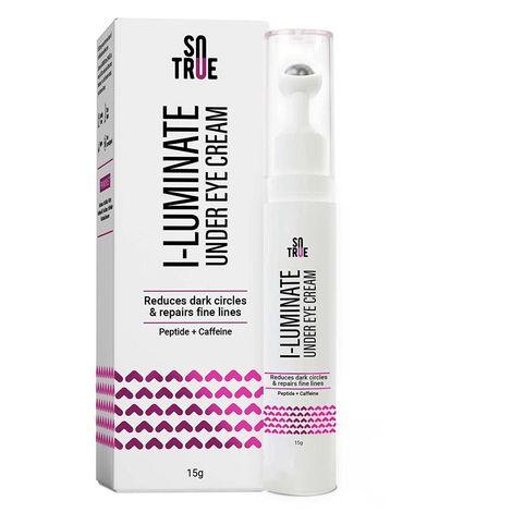 sotrue i-luminate under eye cream for dark circles for women | for puffy eyes & fine lines, 15g | enriched with aloe vera, jojoba seed & vitamin e | suitable for all skin types
