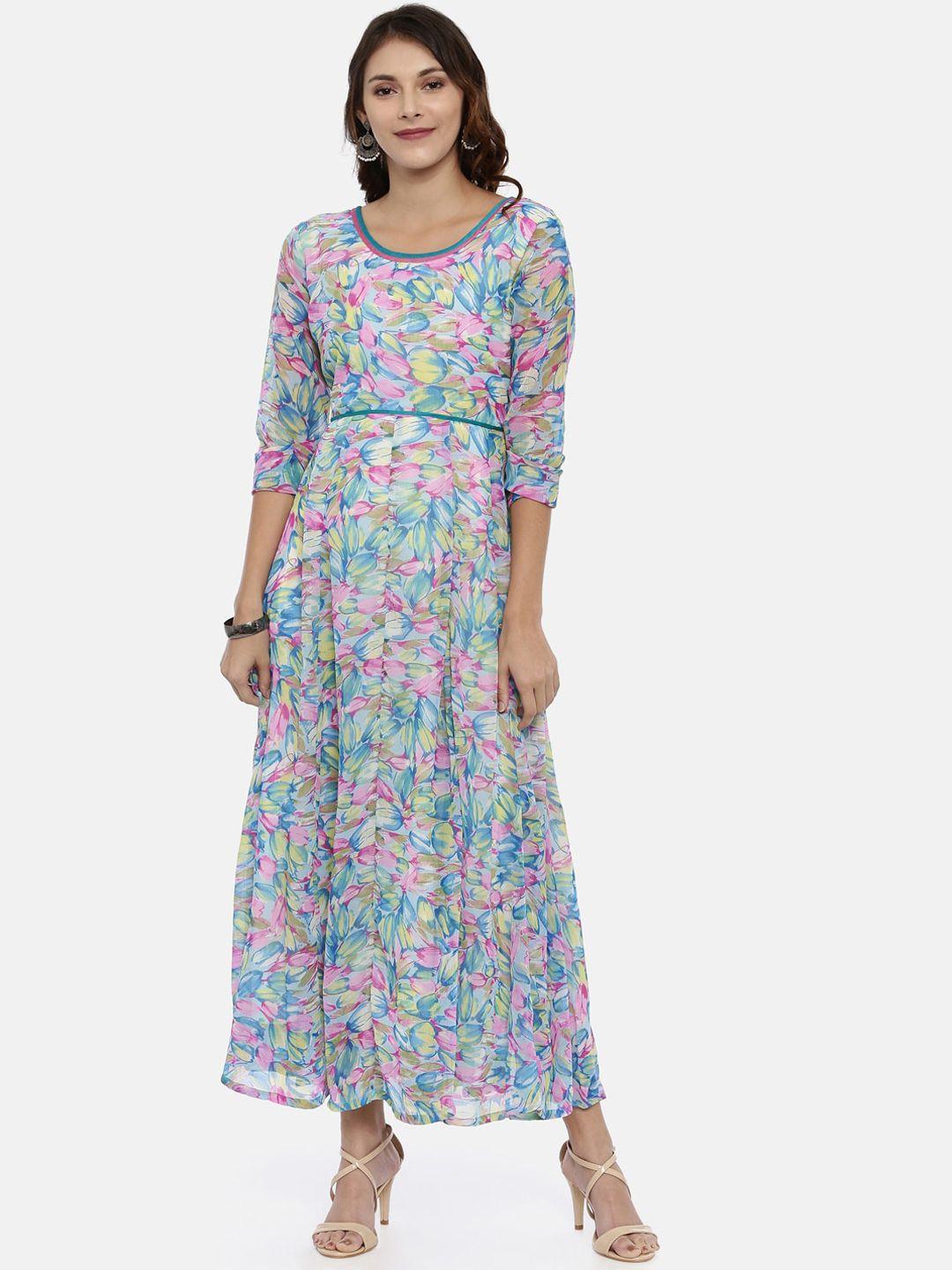 souchii women multicoloured printed maxi dress
