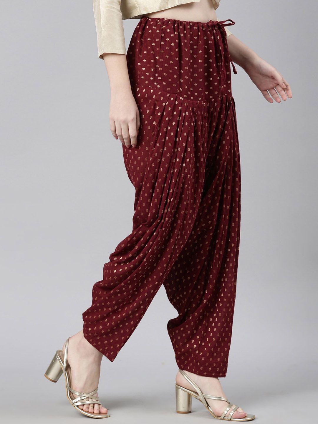 souchii geometric woven design loose fit pure cotton patiala
