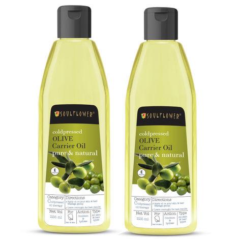 soulflower coldpressed olive hair oil (225ml each) pack of 2
