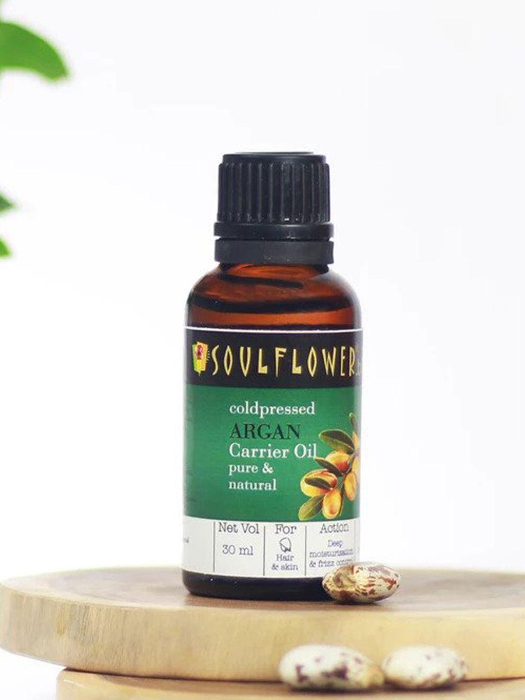 soulflower natural cold pressed argan oil for skin, hair & nails to moisturize - 30 ml