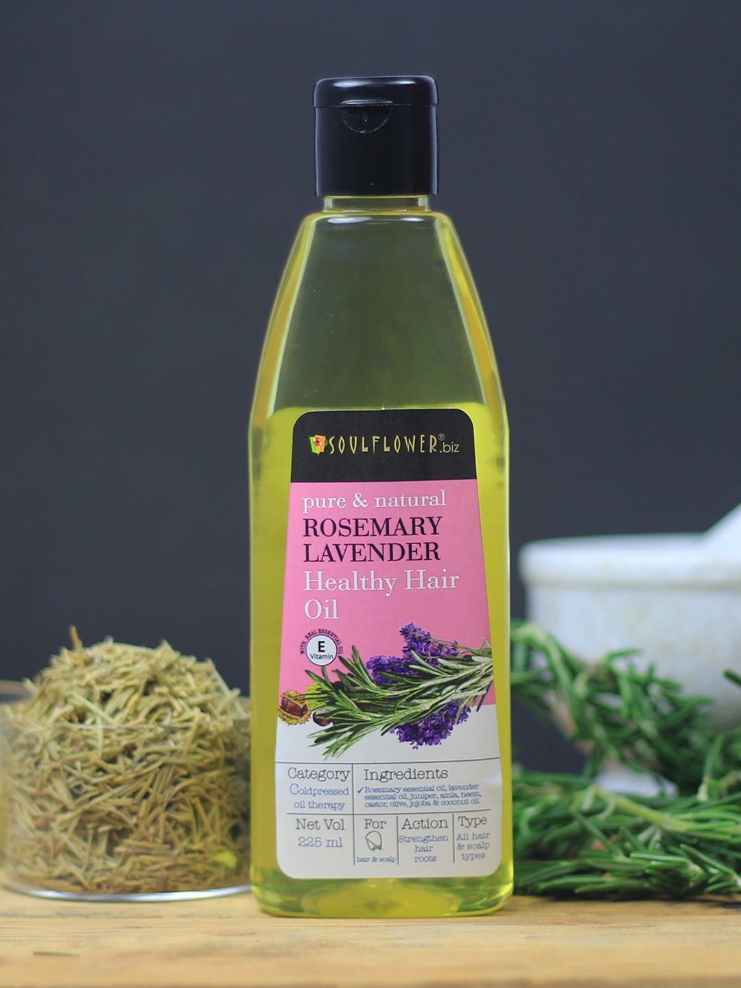 soulflower rosemary lavender healthy hair oil for hair growth & hair fall control 225ml