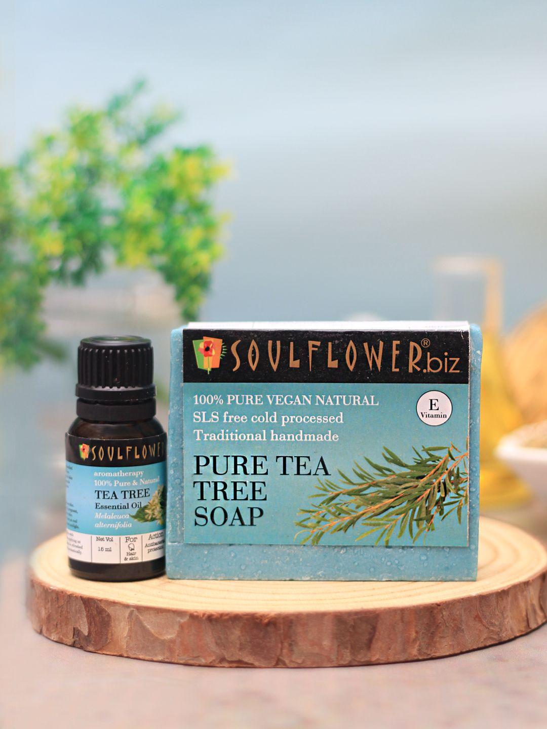 soulflower set of tea tree oil & soap