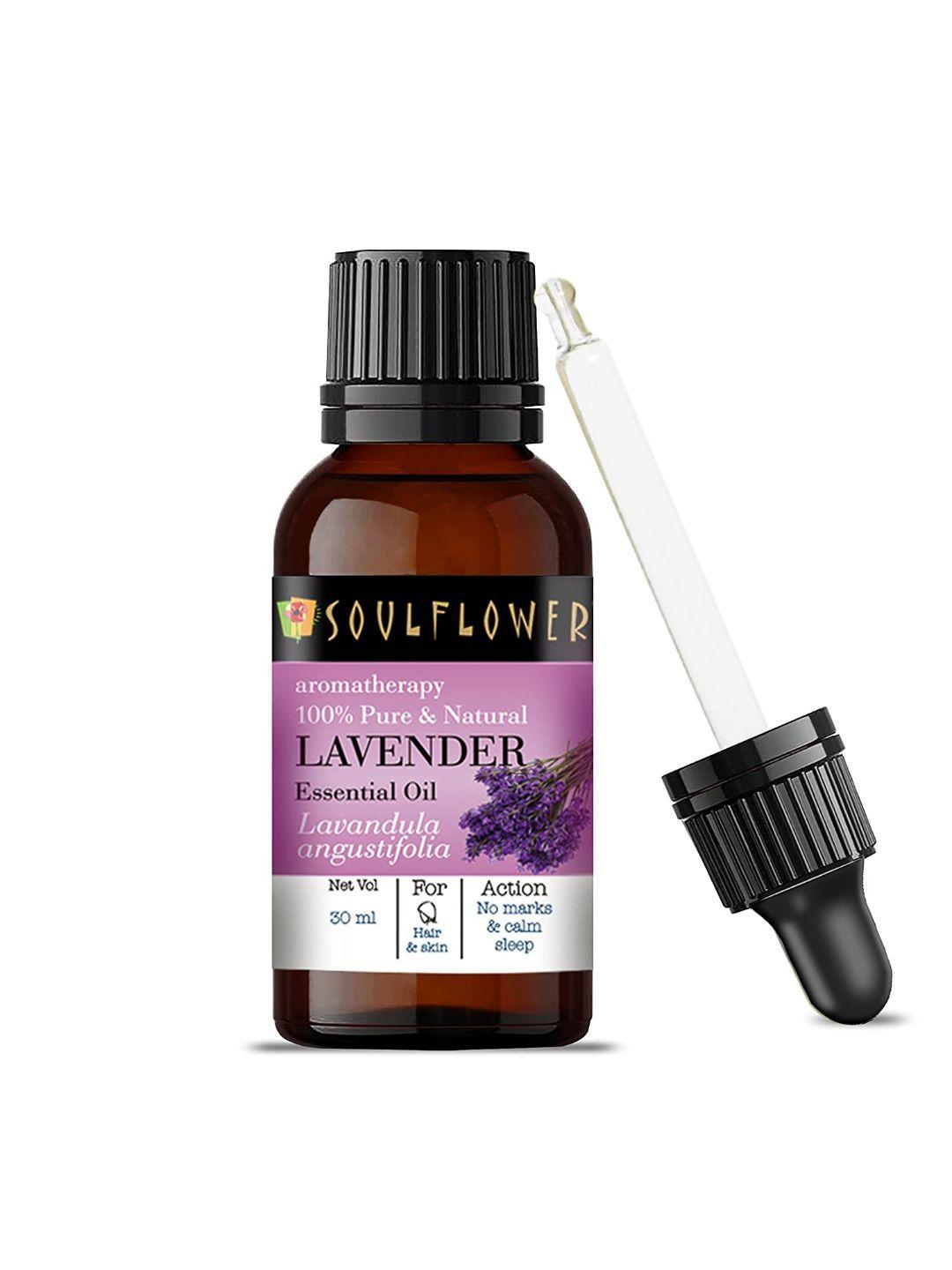 soulflower aromatherapy organic lavender essential oil for face & hair growth 30ml