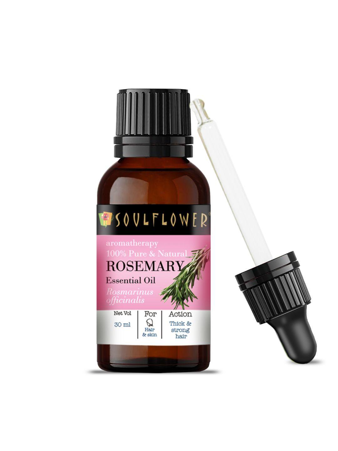 soulflower aromatherapy organic rosemary essential oil for hair growth & skincare 30ml