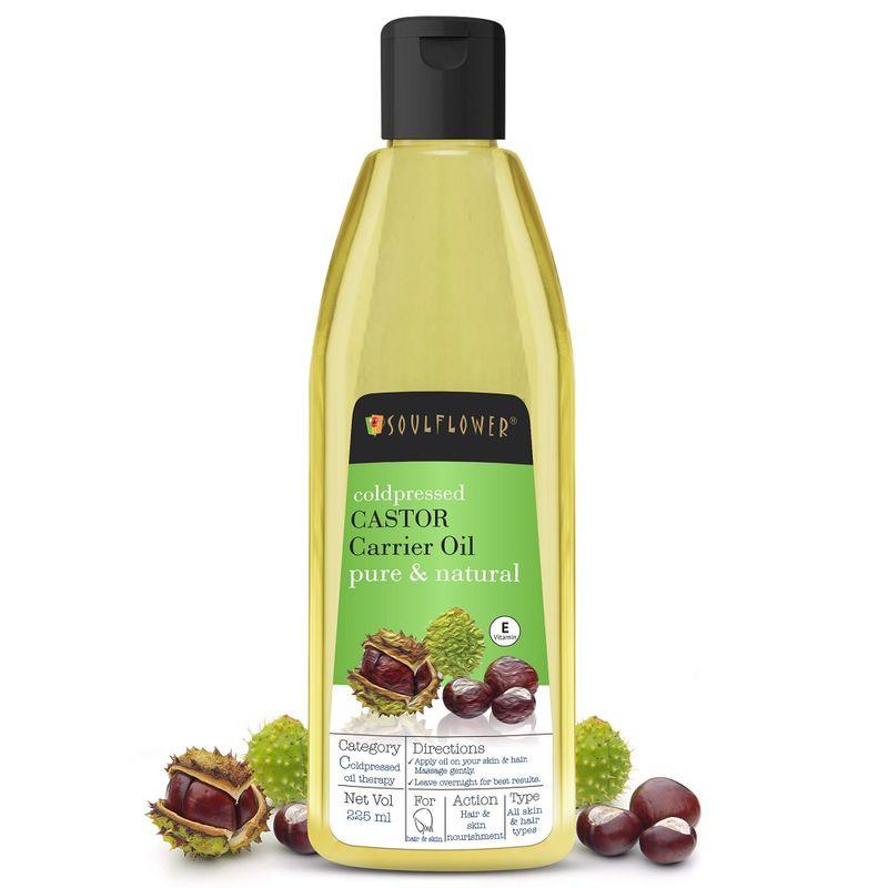 soulflower castor oil for hair & skin nourishment pure, natural and coldpressed hair oil