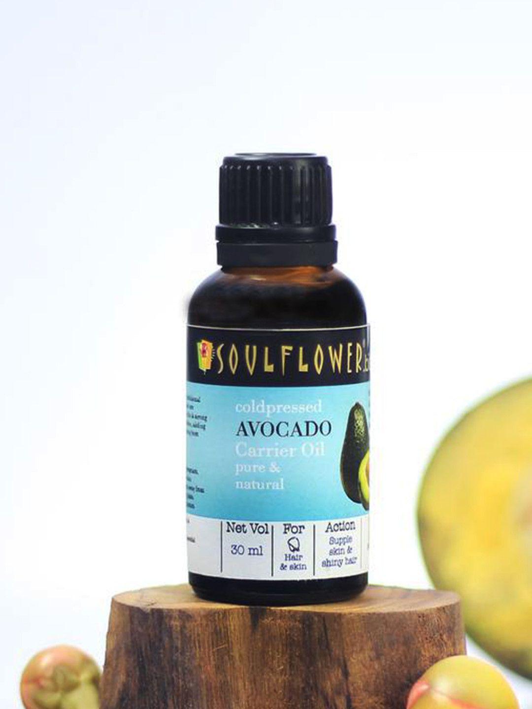 soulflower cold pressed avocado hair oil for scalp nourishment hair fall & skin 30ml