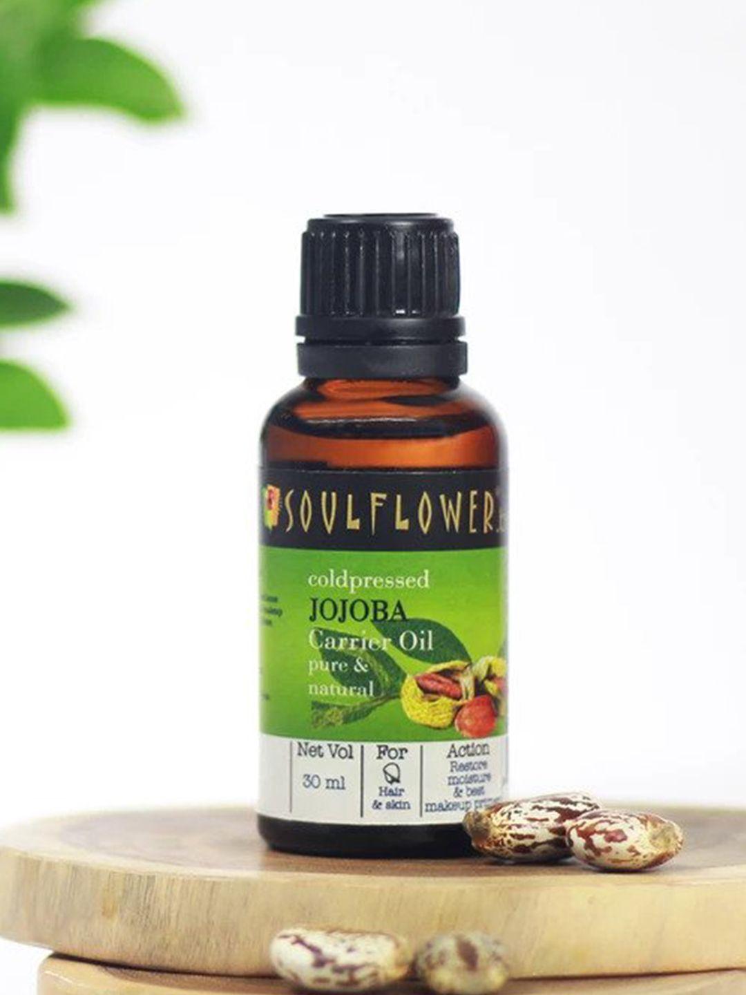 soulflower jojoba carrier oil lightweight best makeup remover & primer 100% natural 30 ml