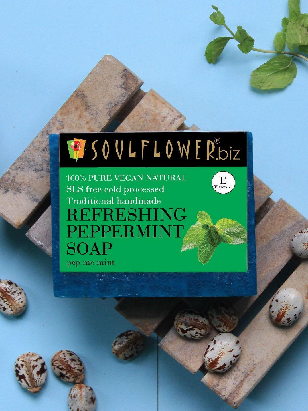 soulflower sustainable refreshing peppermint soap