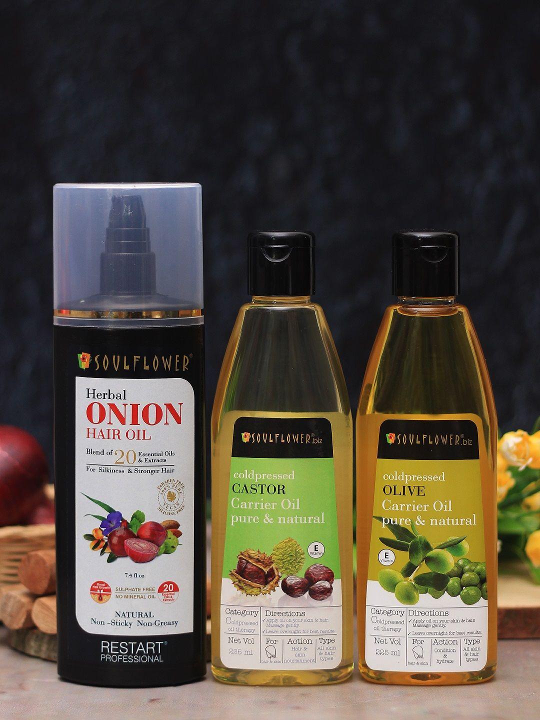 soulflower unisex set of 3 beauty oils