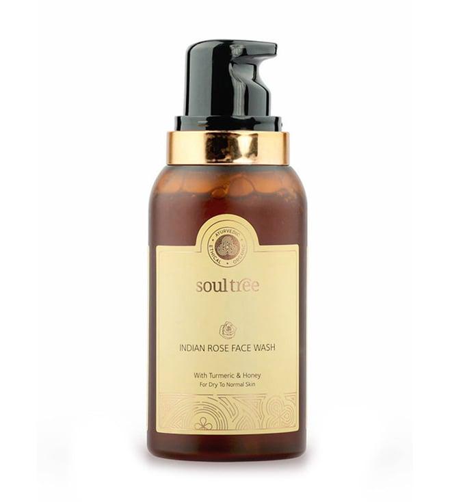 soultree indian rose face wash with turmeric & honey - 120ml