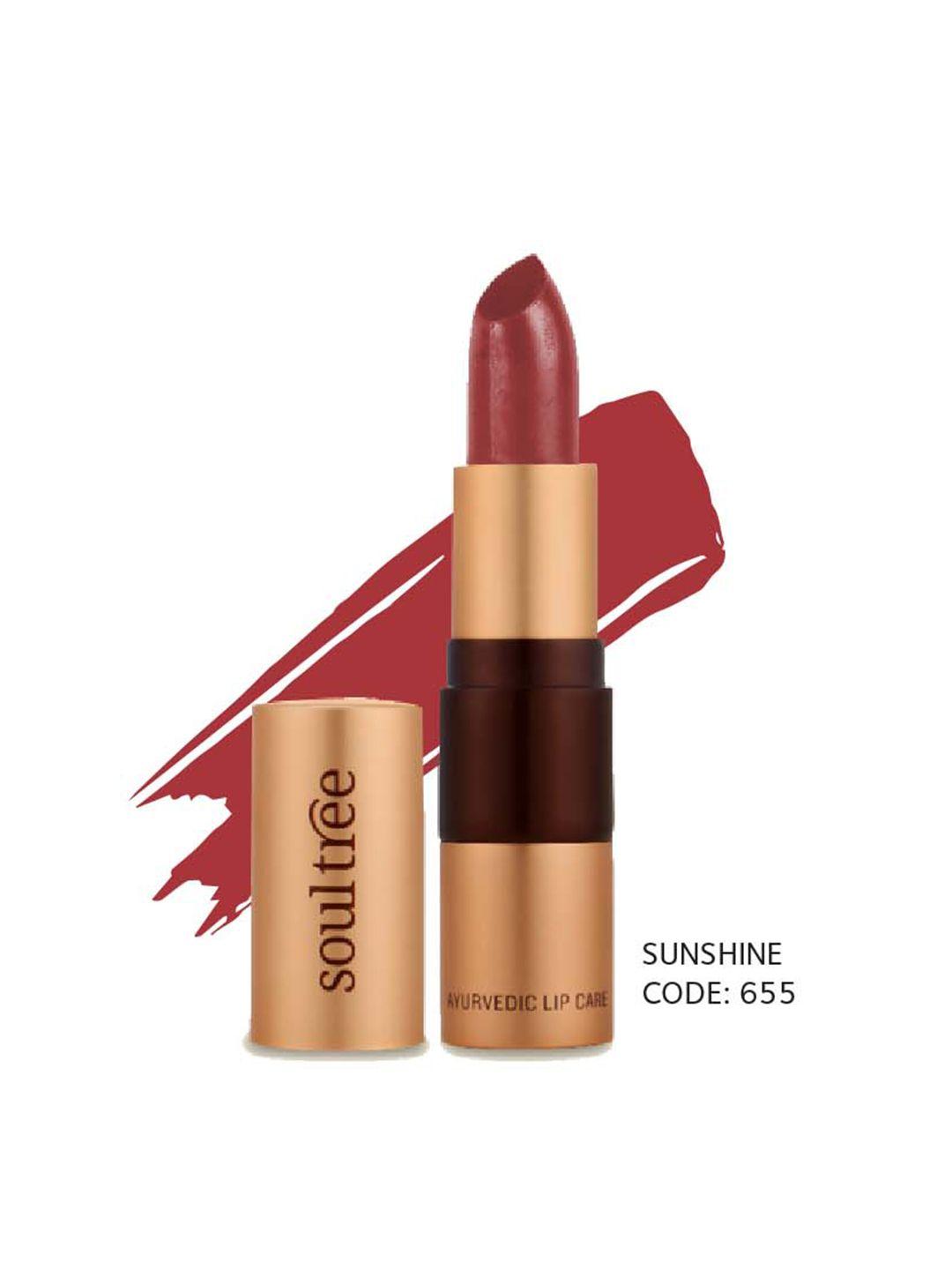 soultree ayurvedic lipstick - sunshine 655 - 4gm