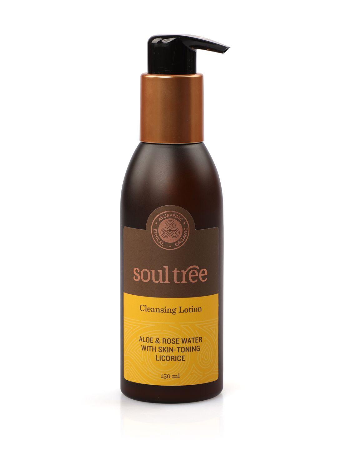 soultree cleansing lotion - aloe & rose water with skin-toning licorice - 150ml