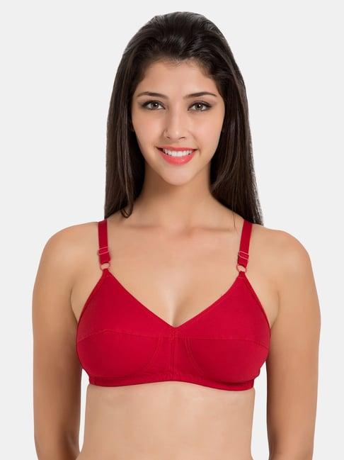 souminie red non wired non padded minimizer bra