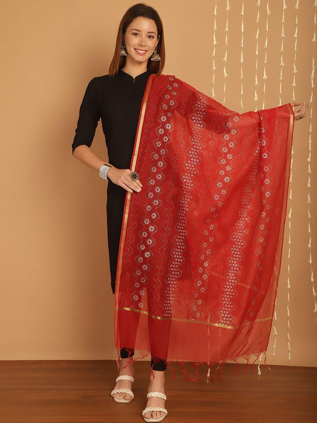 soundarya ethnic motifs printed banarasi silk dupatta