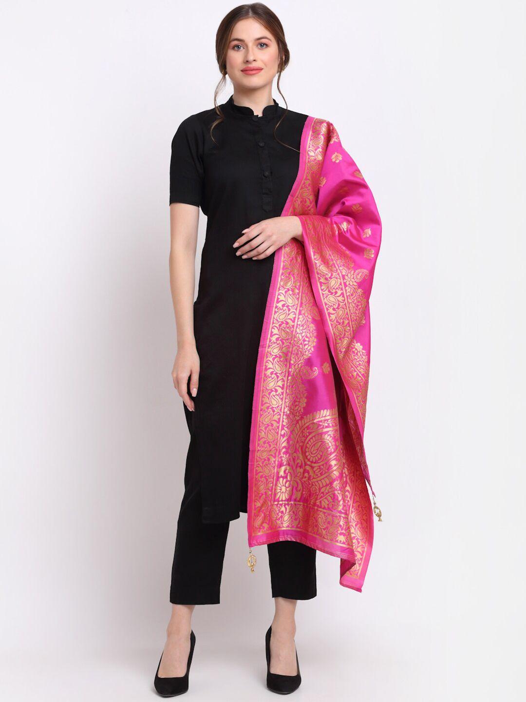 soundarya woven design cotton silk dupatta with zari