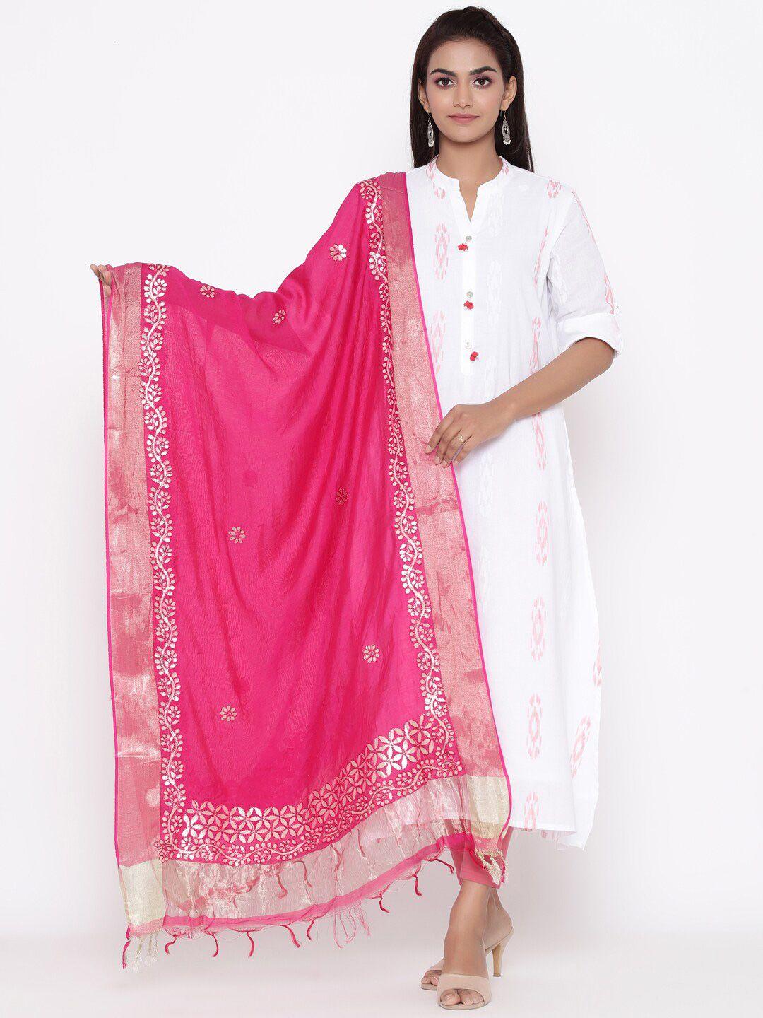 soundarya embroidered dupatta with gotta patti