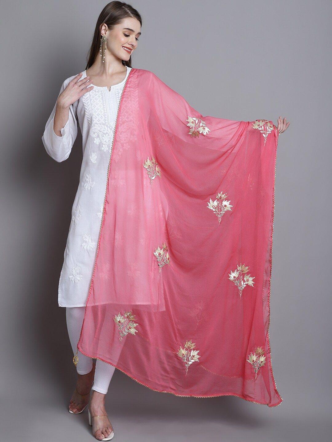 soundarya embroidered dupatta with gotta patti