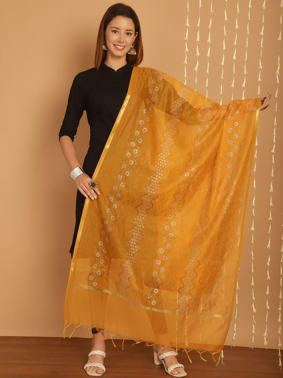 soundarya ethnic motifs printed banarasi silk dupatta