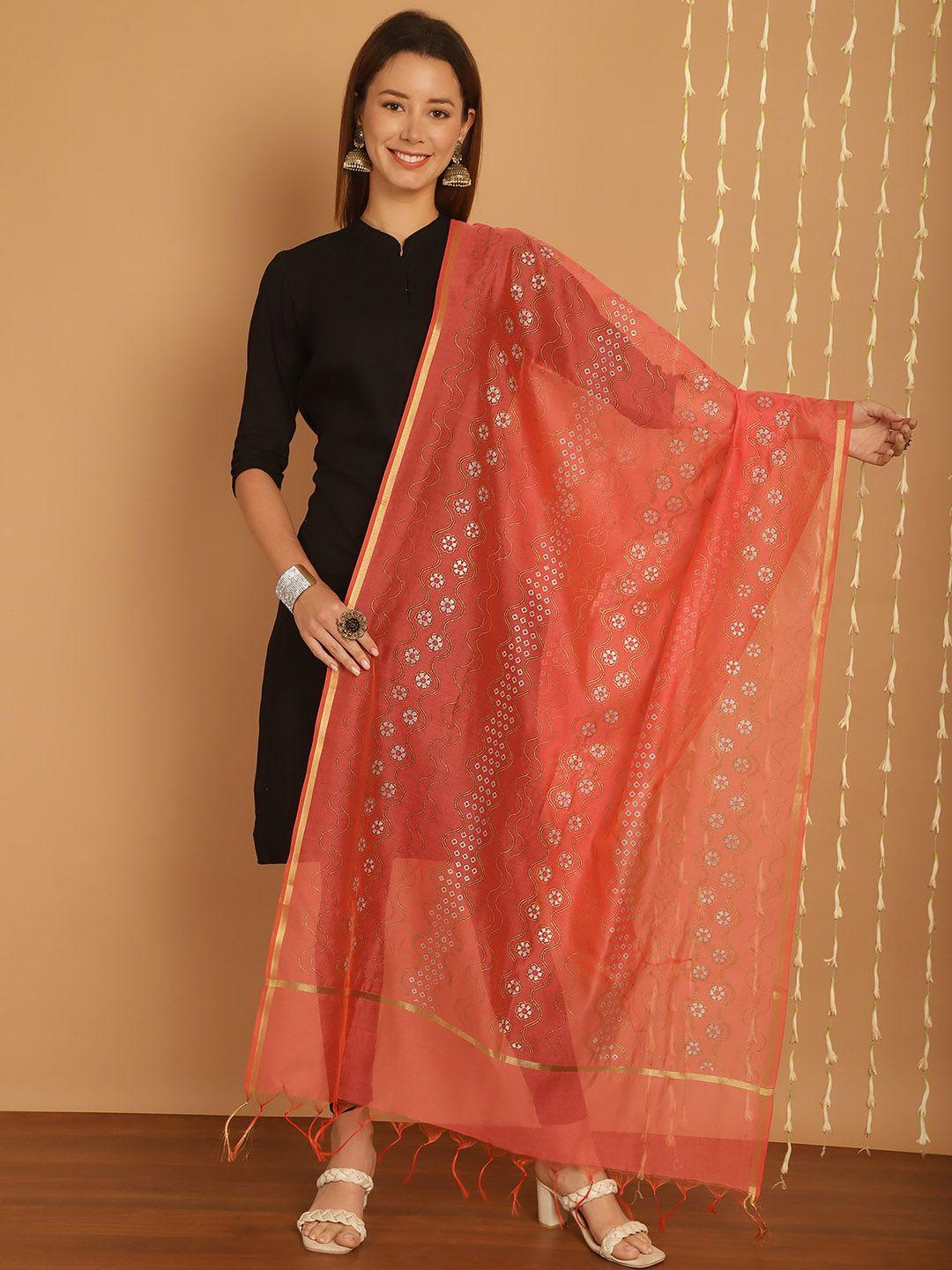 soundarya ethnic motifs printed banarasi silk dupatta