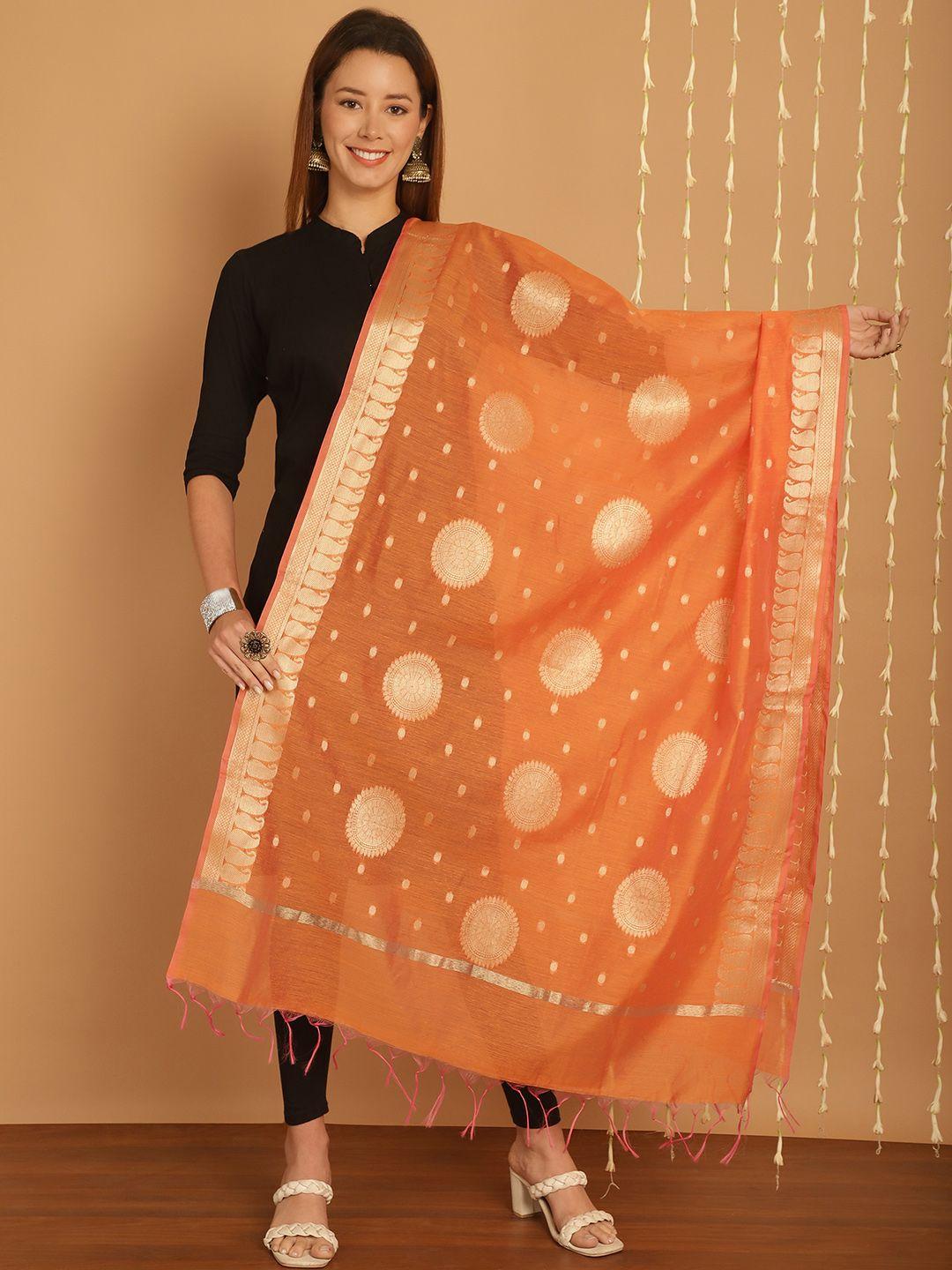 soundarya ethnic motifs woven design banarasi silk dupatta